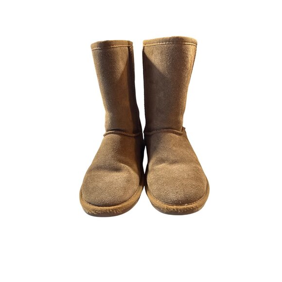 Minnetonka Women's Suede Shearling-Lined Boots Size 6 Brown - Picture 2 of 9